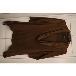 Coco Bianco brown cowl-neck tunic top size Medium